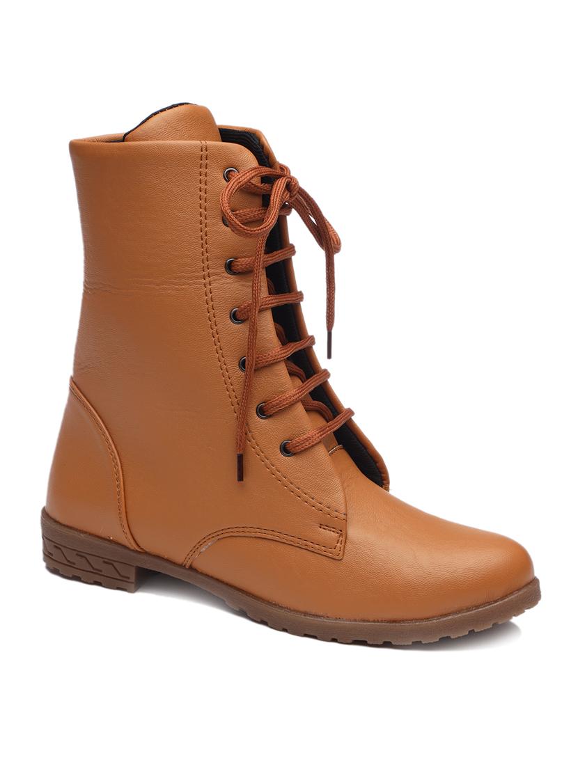 tan ankle lace up boot - 17586613 - Standard Image - 1