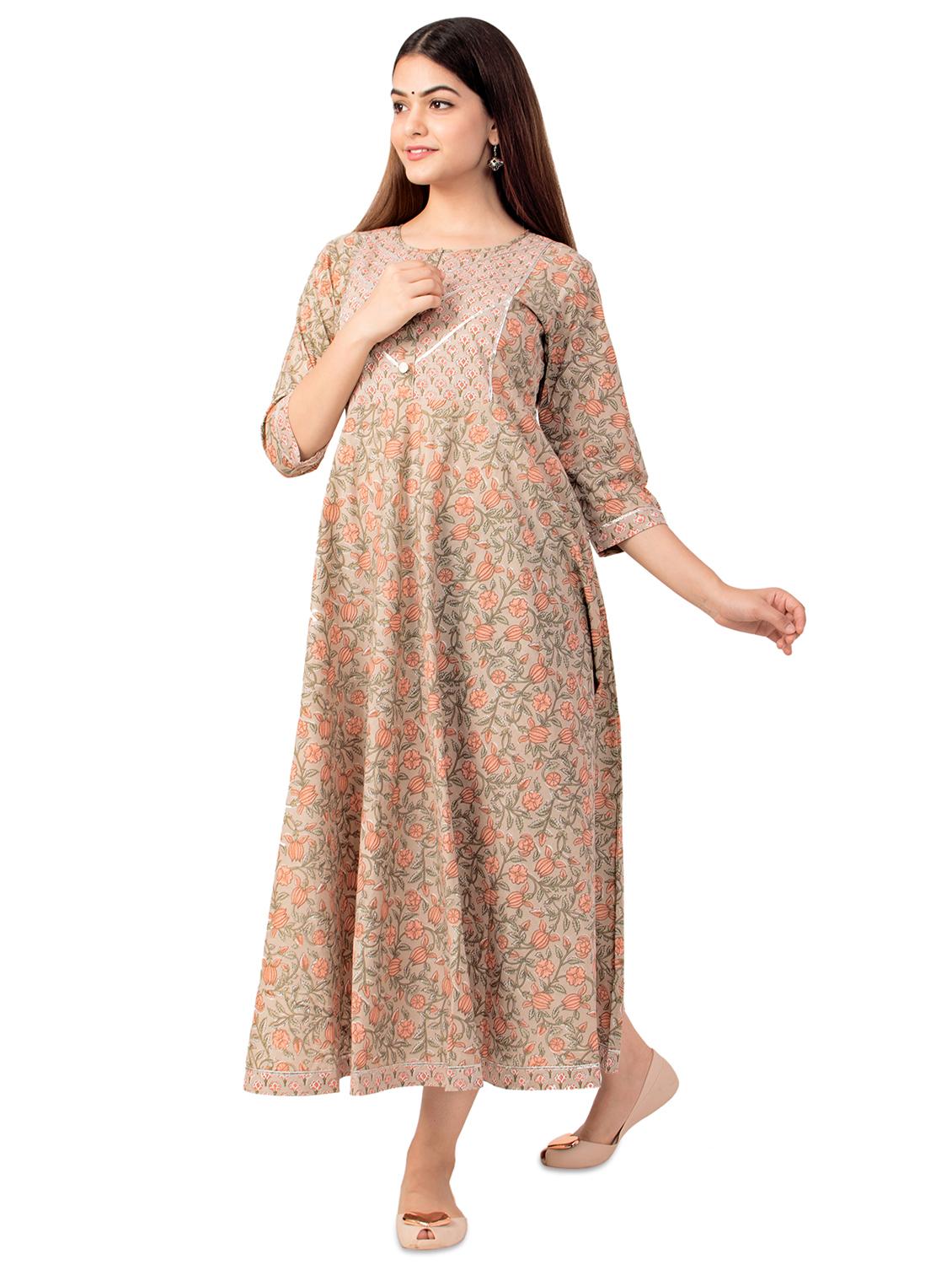 women's flared kurta - 17586876 - Standard Image - 1