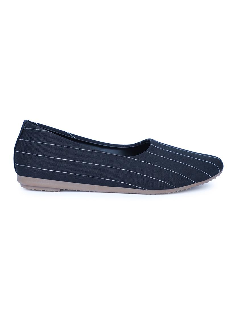 black fabric slip on ballerina - 17587940 -  Standard Image - 1