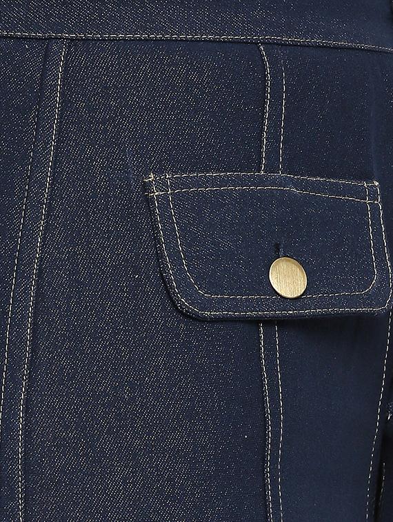 high rise denim skirt - 17588286 - Standard Image - 4