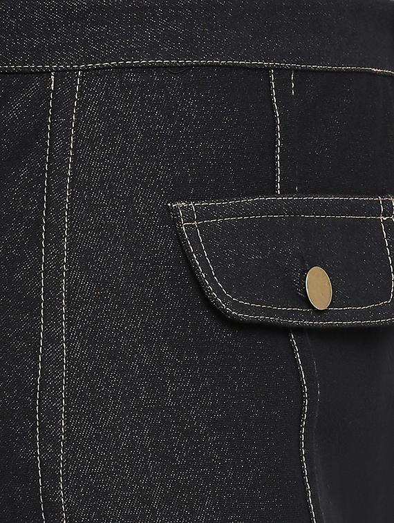 high rise denim skirt - 17588287 - Standard Image - 4
