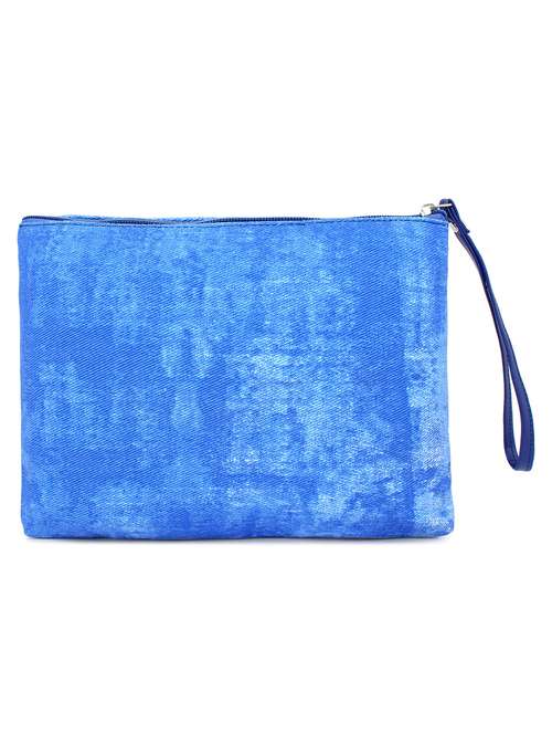 blue canvas regular pouch - 17588625 -  Standard Image - 0