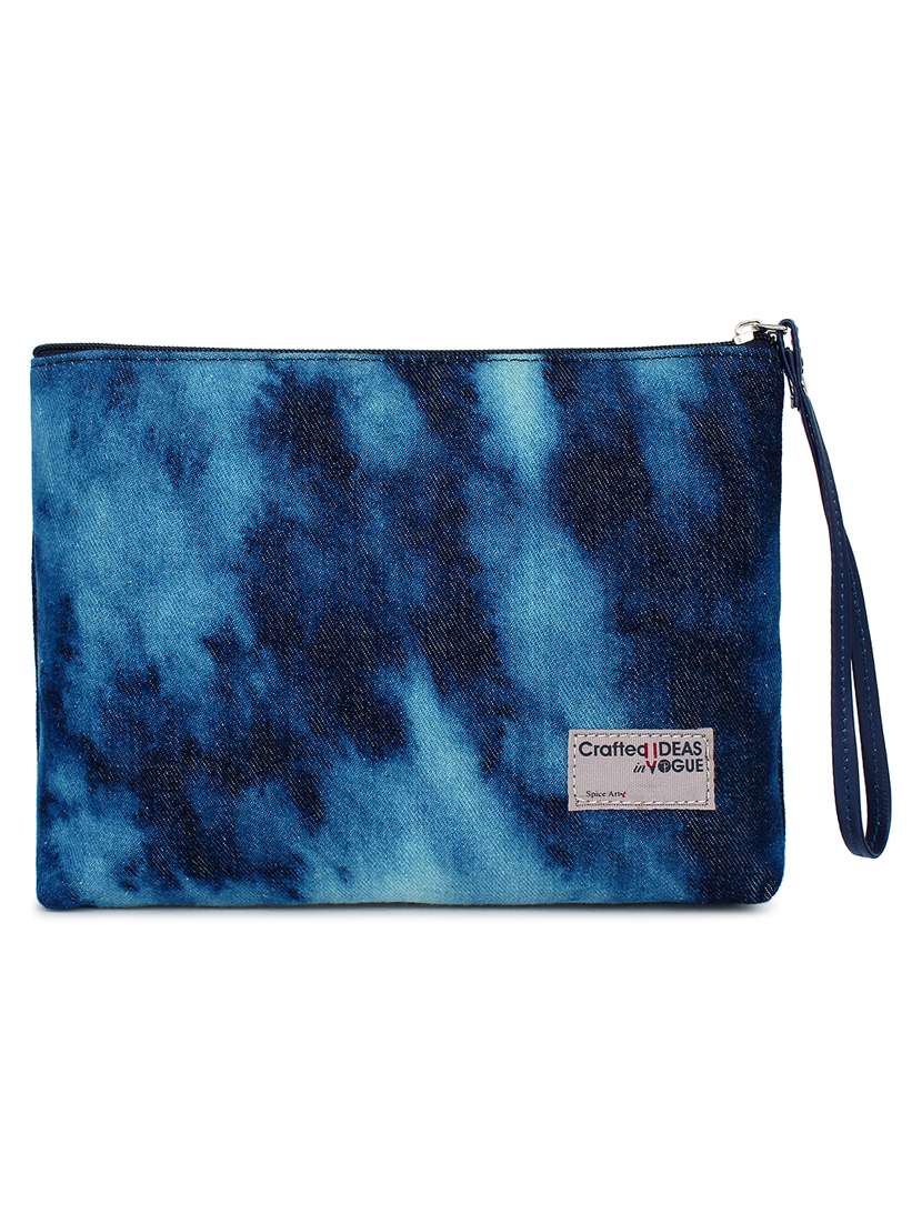 blue canvas regular pouch - 17588627 - Zoom Image - 0