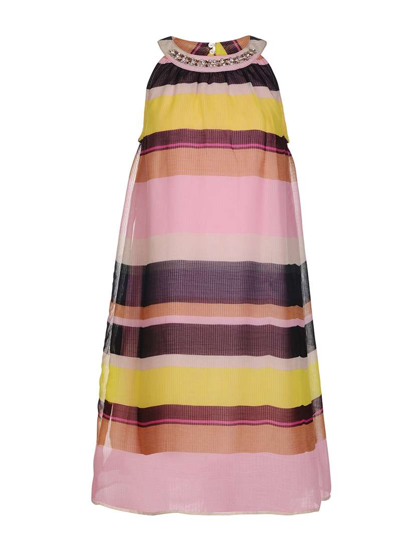 multi color printed frock