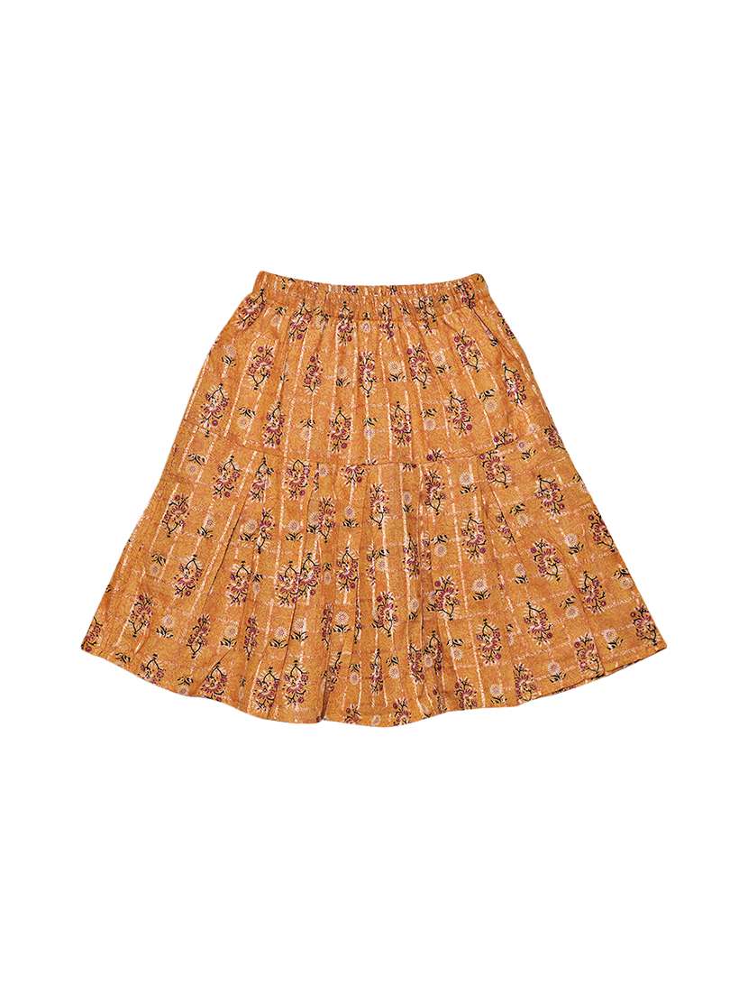 yellow cotton flared skirt - 17589171 -  Standard Image - 1