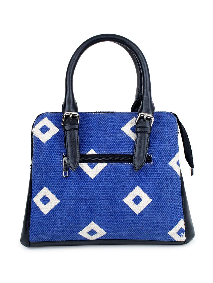 blue leatherette (pu) handbag - 17590371 -  Standard Image - 1