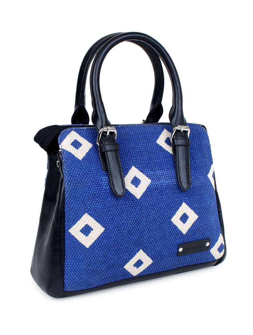 blue leatherette (pu) handbag - 17590371 -  Standard Image - 4
