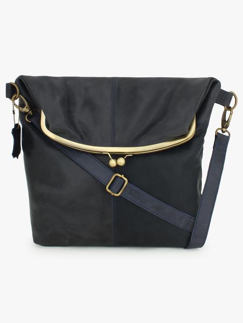 blue leather regular satchel - 17590390 - Standard Image - 0