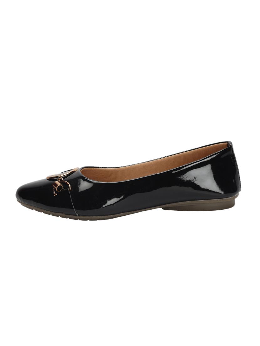 black patent leather slip on ballerina - 17590514 - Standard Image - 1