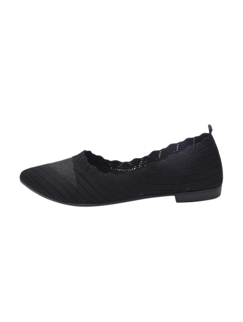black fabric slip on ballerina - 17590522 -  Standard Image - 1