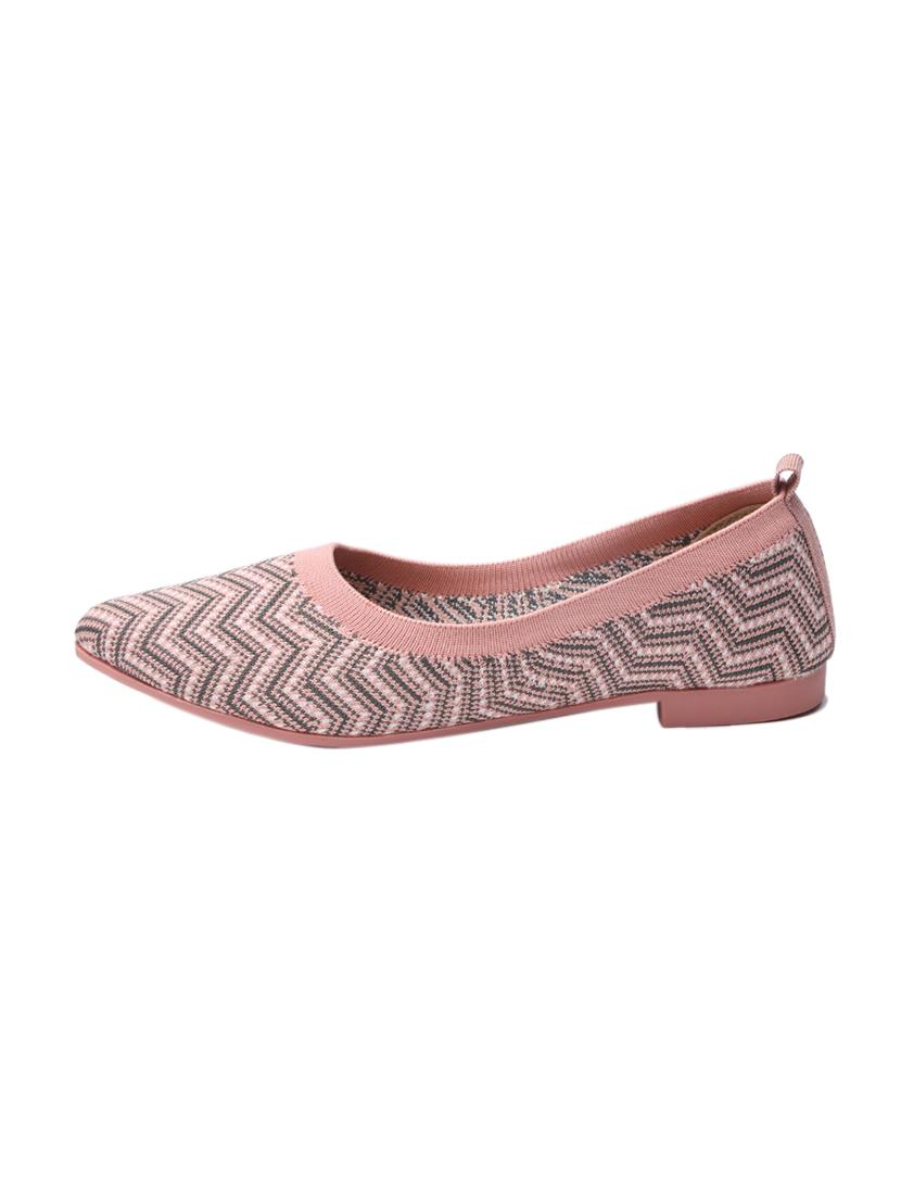 pink fabric slip on ballerina - 17590525 -  Standard Image - 1