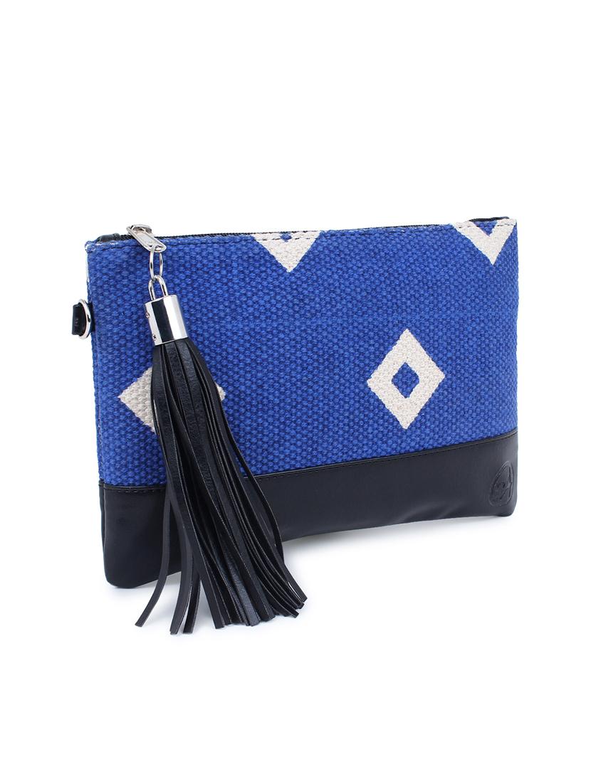 blue canvas regular clutch - 17590653 - Standard Image - 4