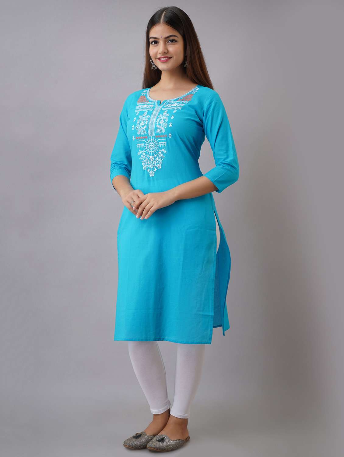 women's straight kurta - 17591590 -  Standard Image - 1
