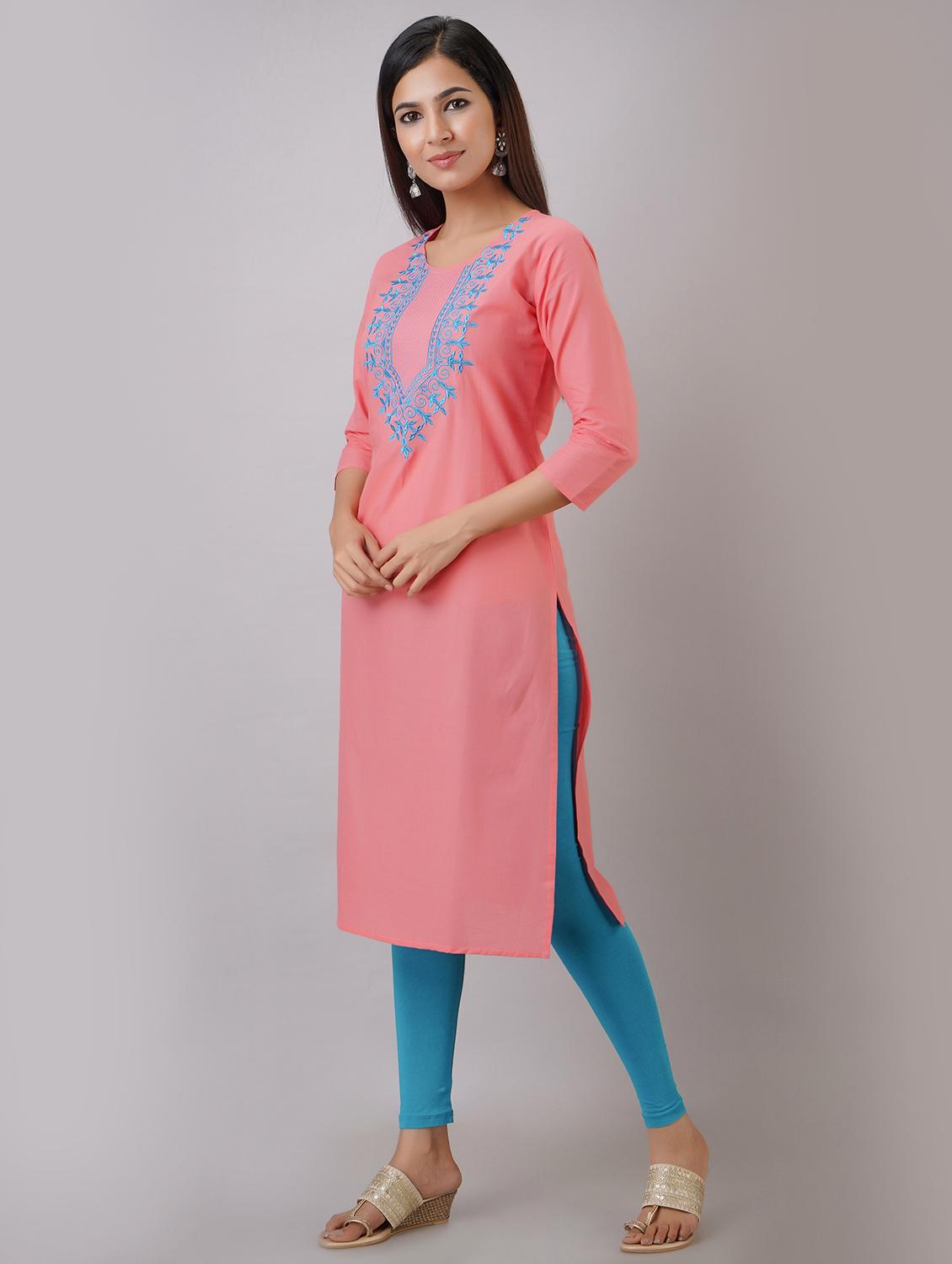 women's straight kurta - 17591596 - Standard Image - 1