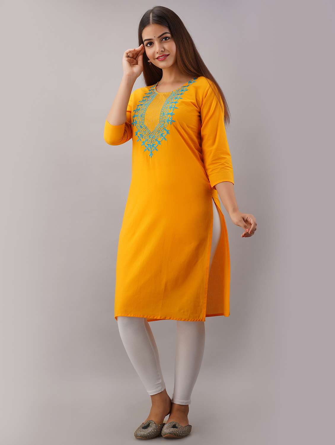 women's straight kurta - 17591597 -  Standard Image - 1
