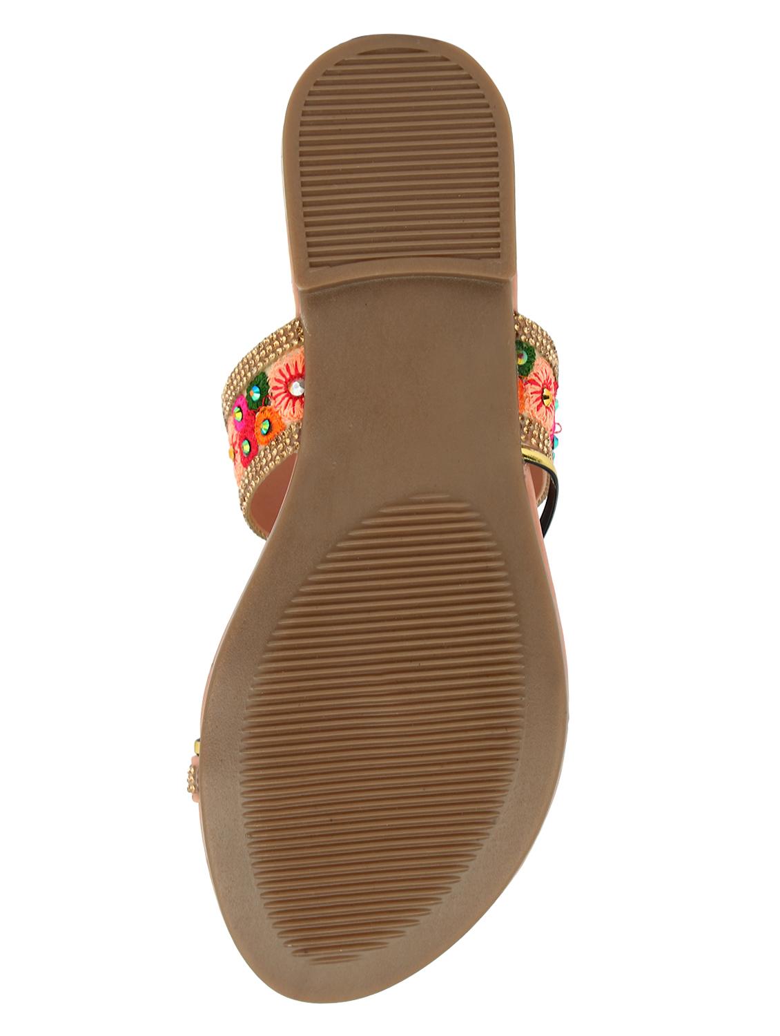 pink synthetic slip on kolhapuris - 17591884 - Standard Image - 4