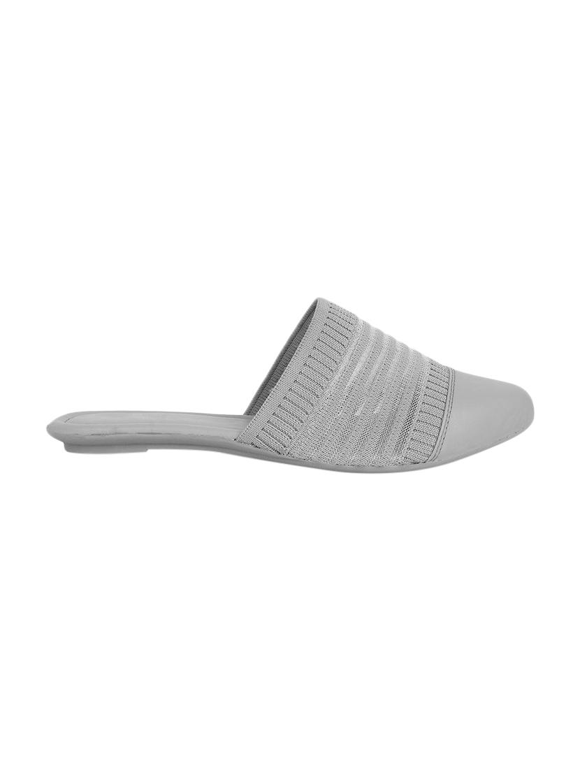 grey synthetic slip on sandals - 17591889 -  Standard Image - 1