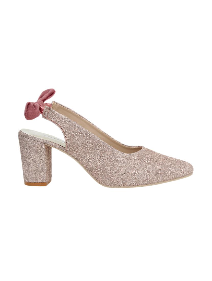 pink synthetic slip on pumps - 17591912 -  Standard Image - 1