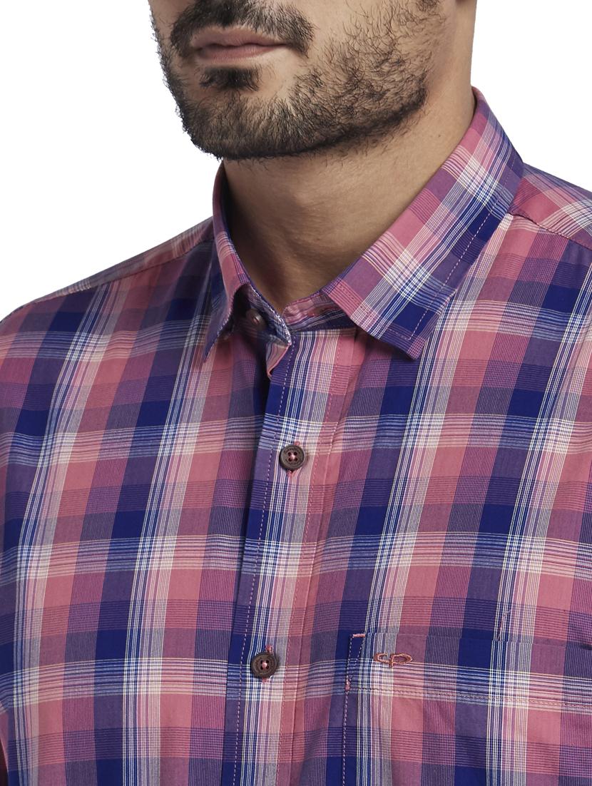 pink checkered casual shirt - 17592450 - Standard Image - 4
