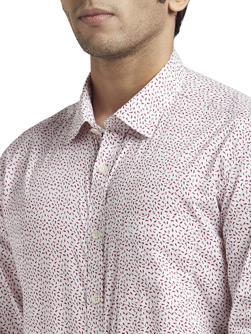 white printed casual shirt - 17592521 - Standard Image - 4