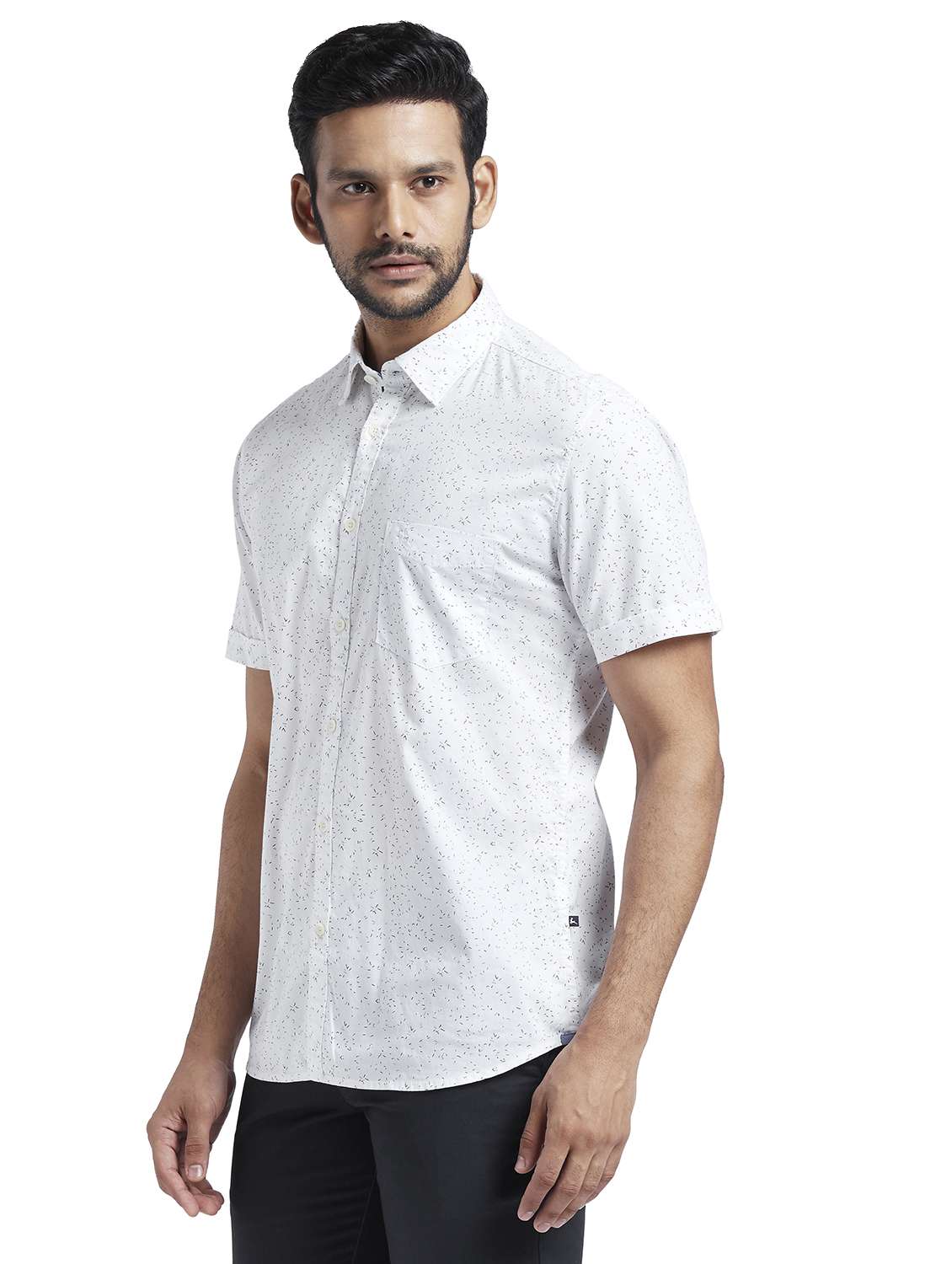 white printed casual shirt - 17592546 -  Standard Image - 1