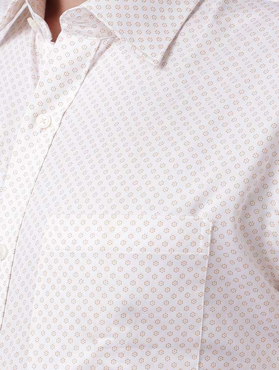 off white printed formal shirt - 17592567 -  Standard Image - 4
