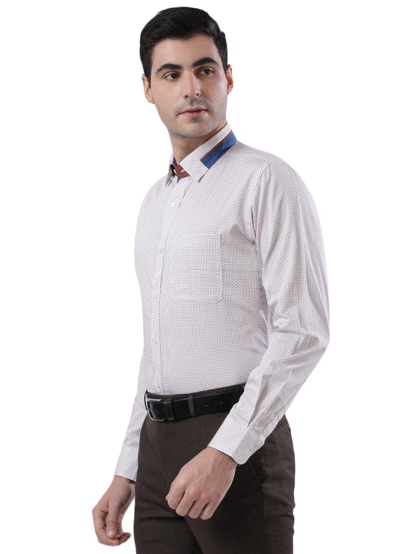 off white printed formal shirt - 17592568 - Standard Image - 1