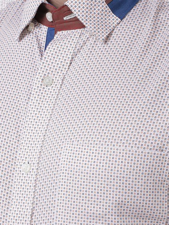 off white printed formal shirt - 17592568 - Standard Image - 4