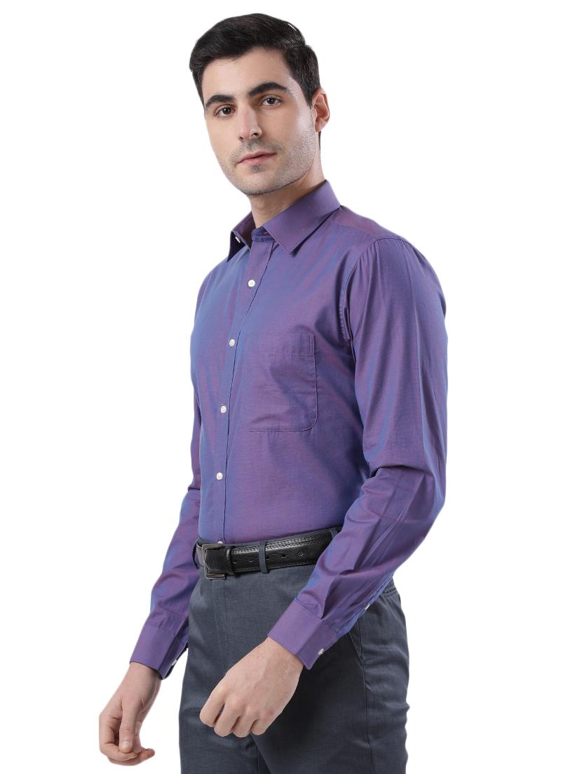 blue solid formal shirt - 17592570 -  Standard Image - 1