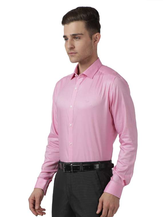 pink solid formal shirt - 17592606 -  Standard Image - 1