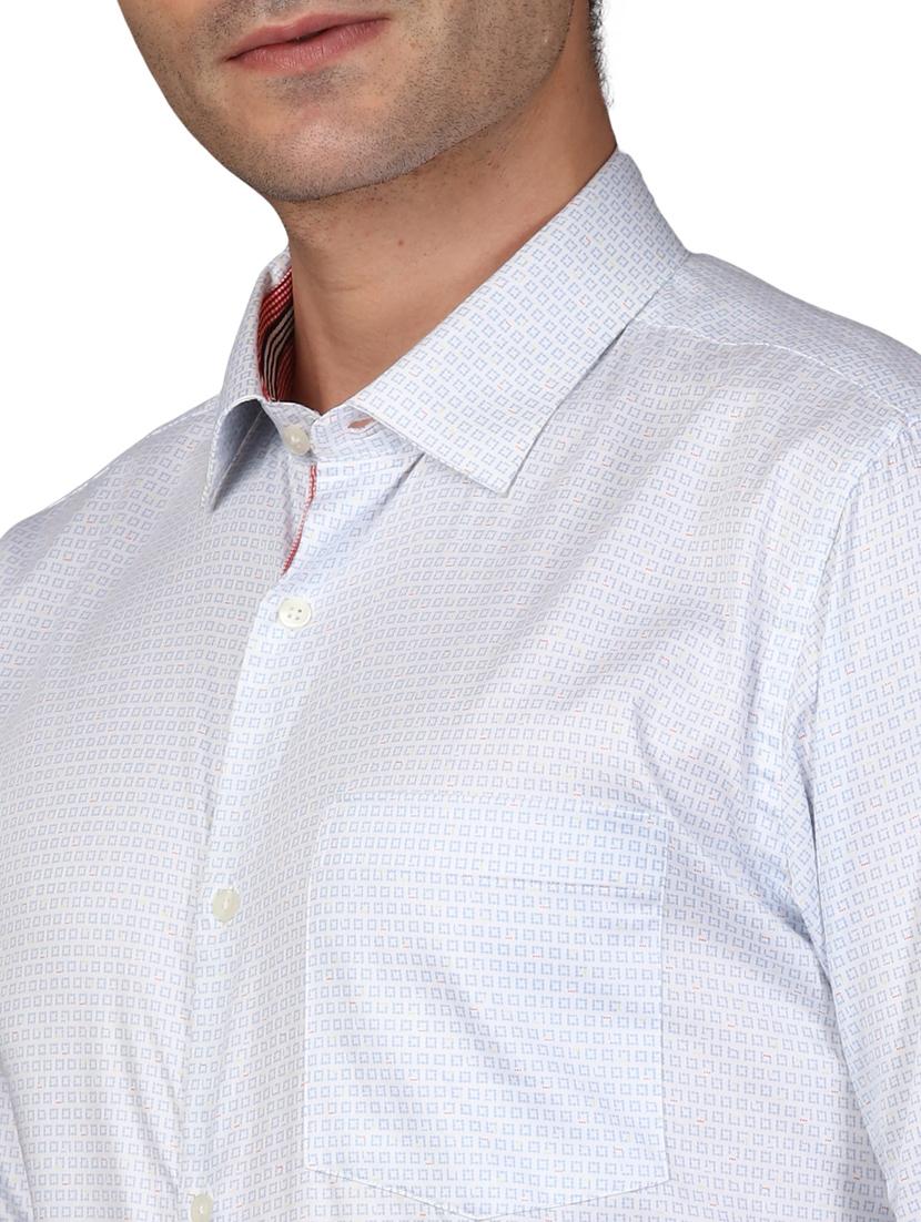 blue printed formal shirt - 17592622 - Standard Image - 4