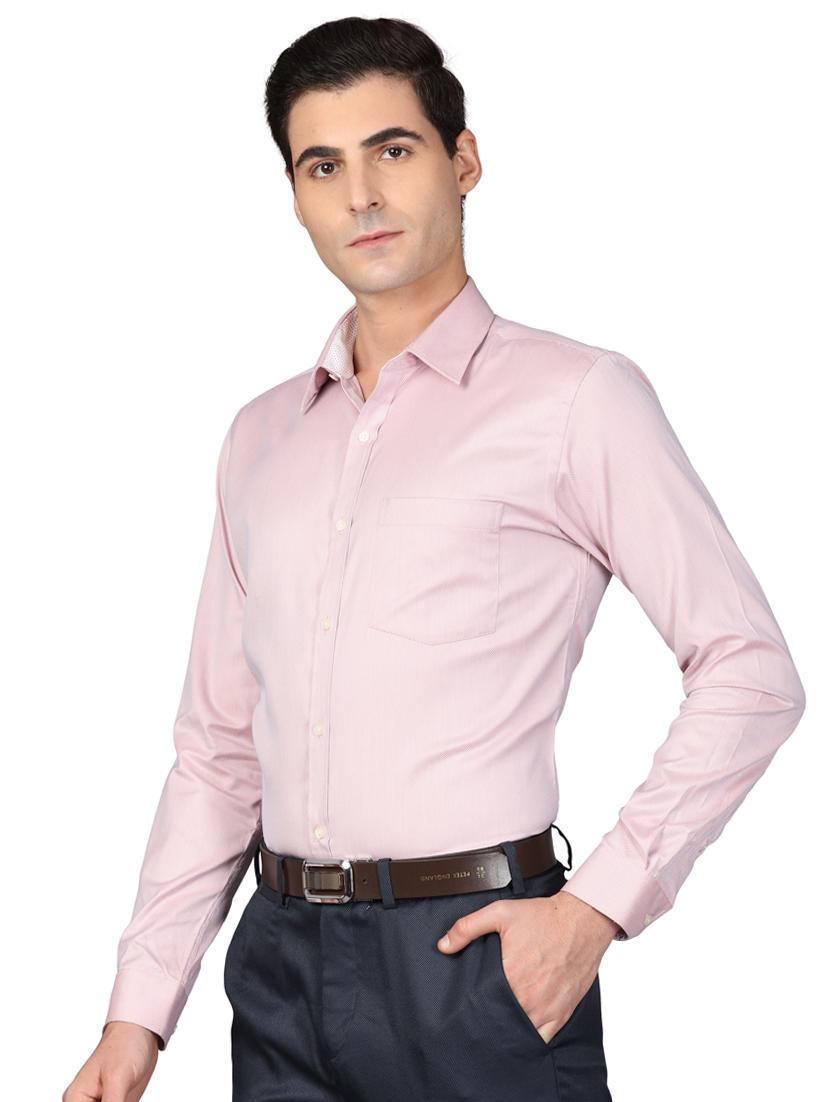 pink self design formal shirt - 17592651 - Standard Image - 1