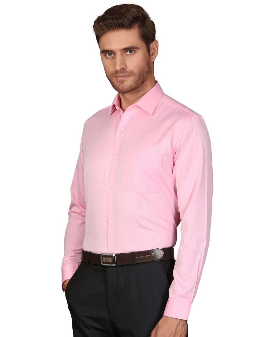 pink solid formal shirt - 17592736 - Standard Image - 1