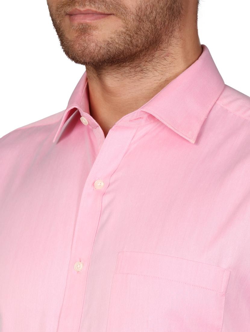 pink solid formal shirt - 17592736 - Standard Image - 4