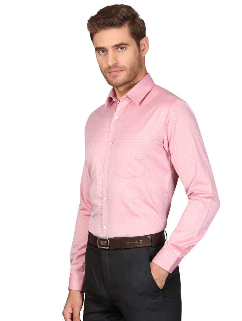 pink self design formal shirt - 17592742 - Standard Image - 1