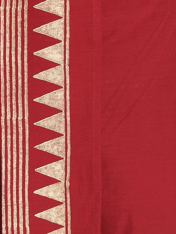 maroon striped dhoti - 17592780 - Standard Image - 4