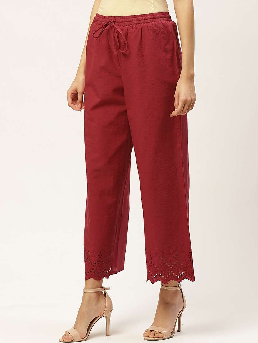 red cotton palazzo - 17592906 -  Standard Image - 1