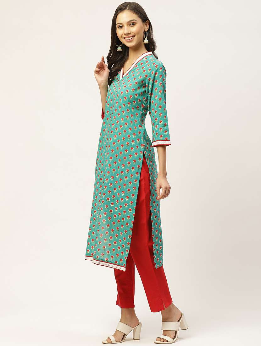 printed kurta pant set - 17594206 -  Standard Image - 1