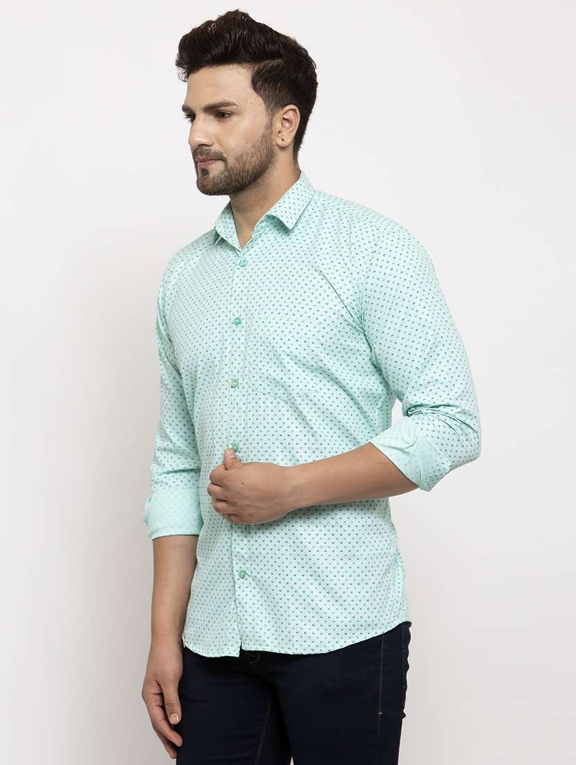 turquoise printed casual shirt - 17594347 -  Standard Image - 1