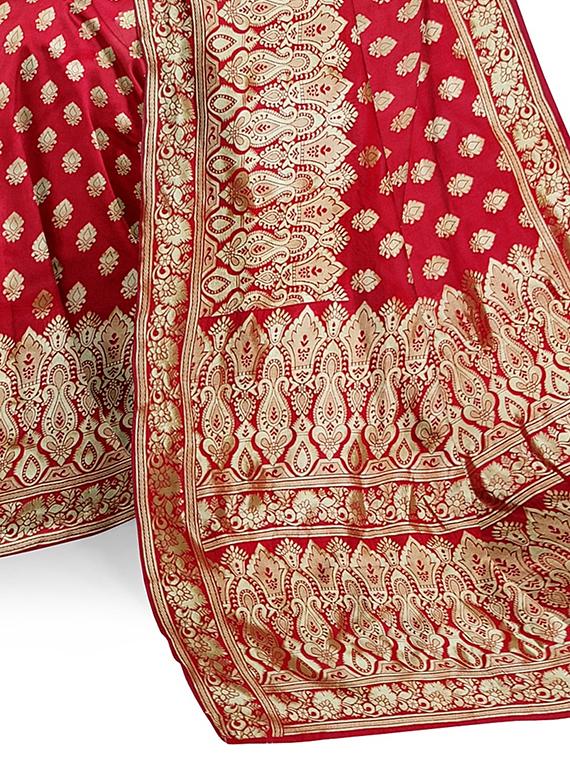 jacquard woven saree with blouse - 17595105 - Standard Image - 4