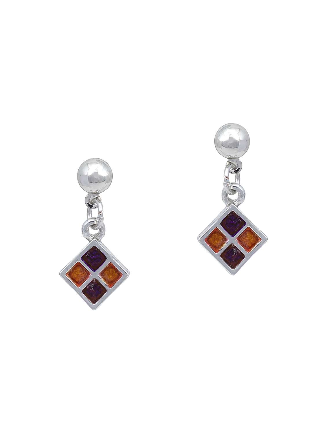 purple metal drop earring - 17595704 - Standard Image - 1