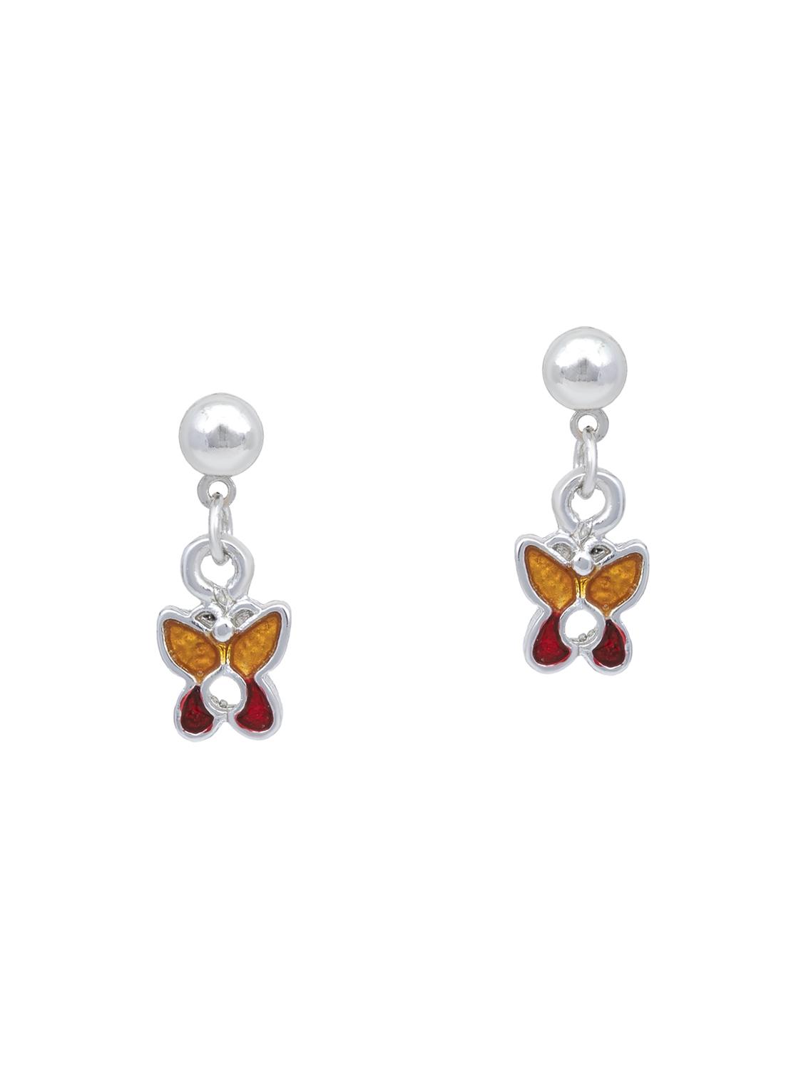 yellow metal drop earring - 17595705 - Standard Image - 1