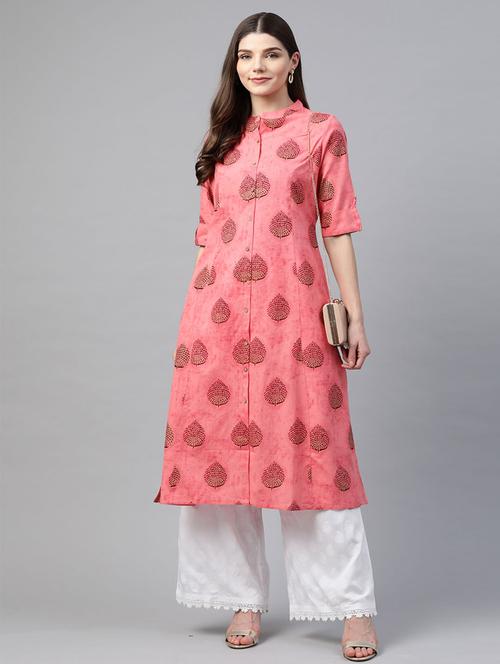 women's front slit kurta - 17595715 - Standard Image - 0