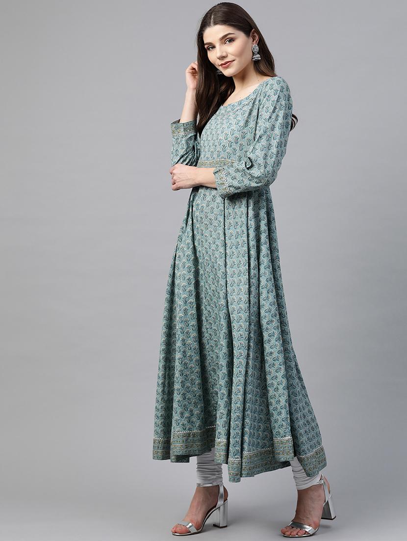 women's flared kurta - 17595717 -  Standard Image - 1