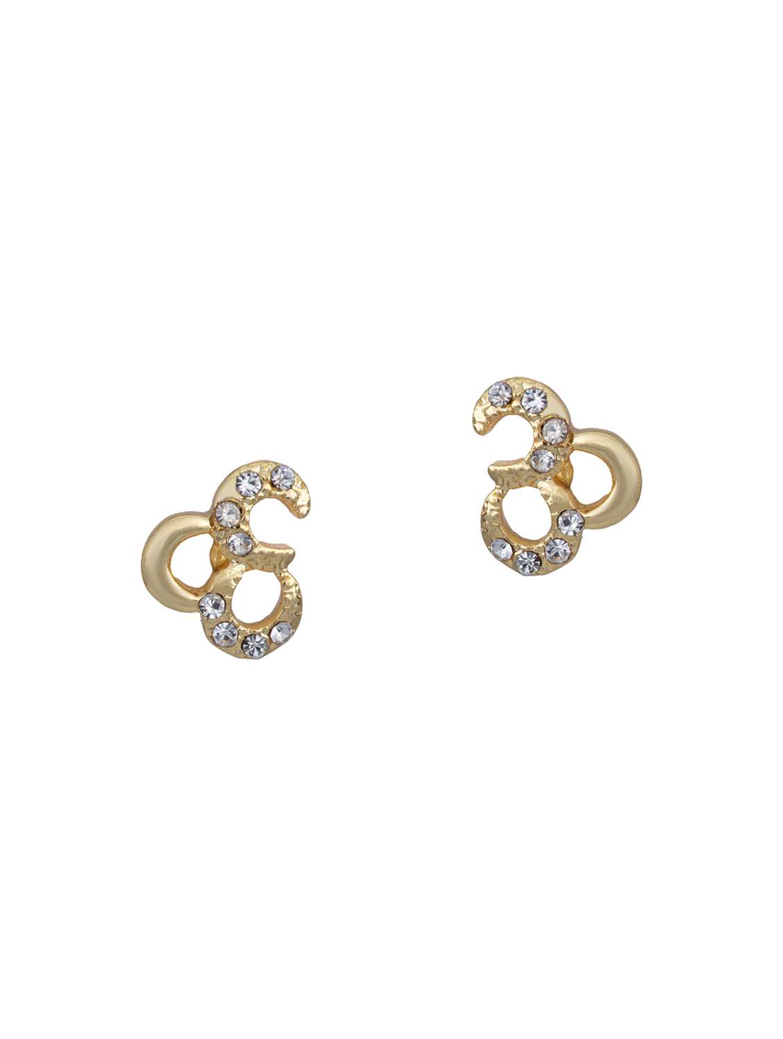 gold metal studs earring - 17595863 -  Standard Image - 1