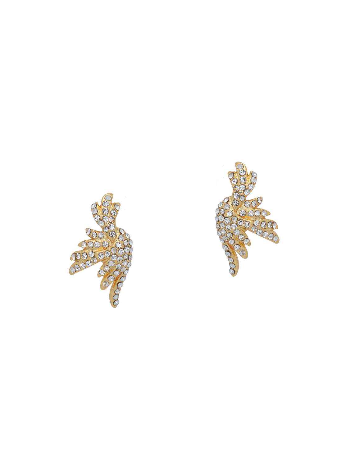 white metal studs earring
