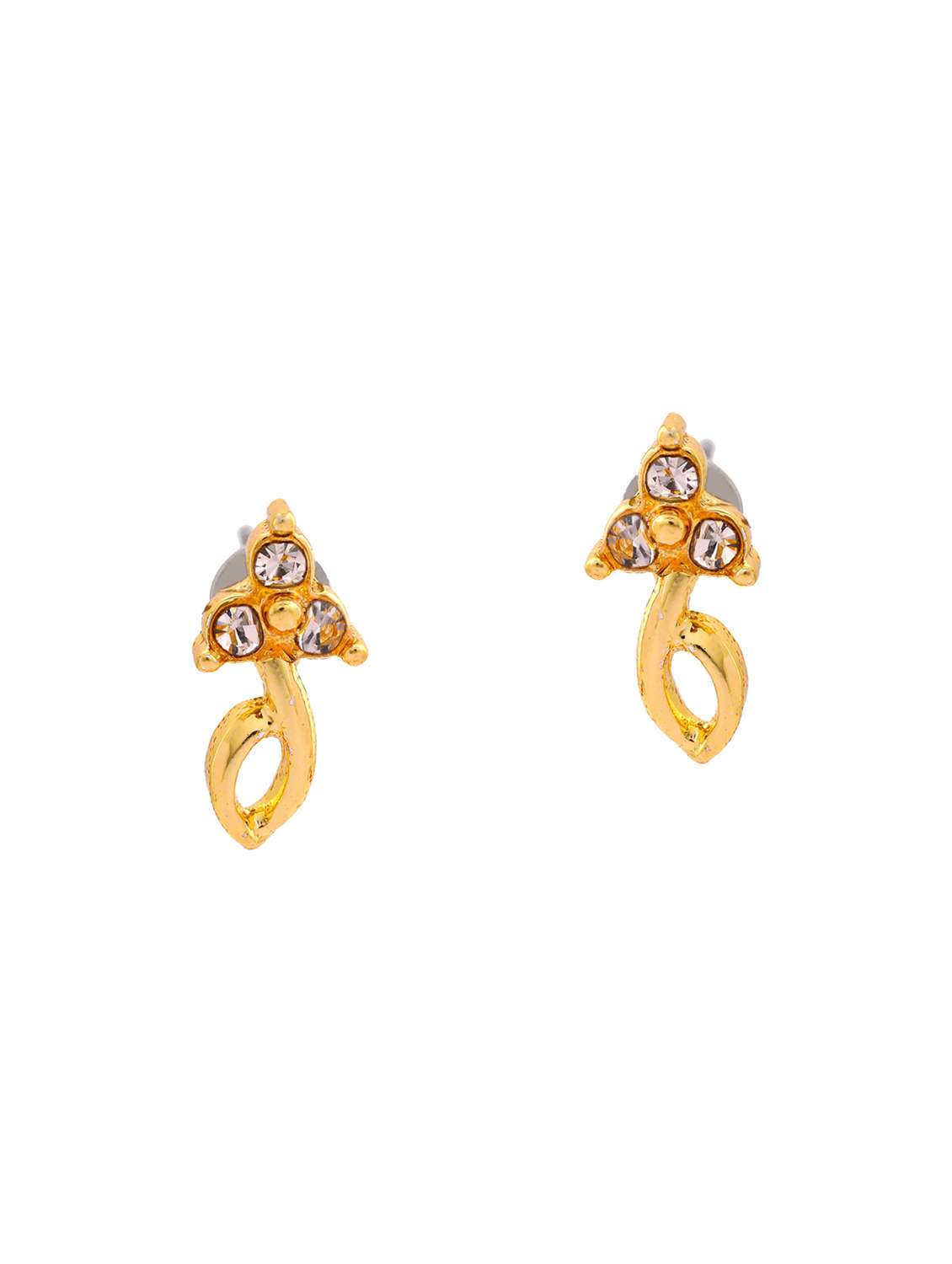 white metal studs earring - 17595879 -  Standard Image - 1