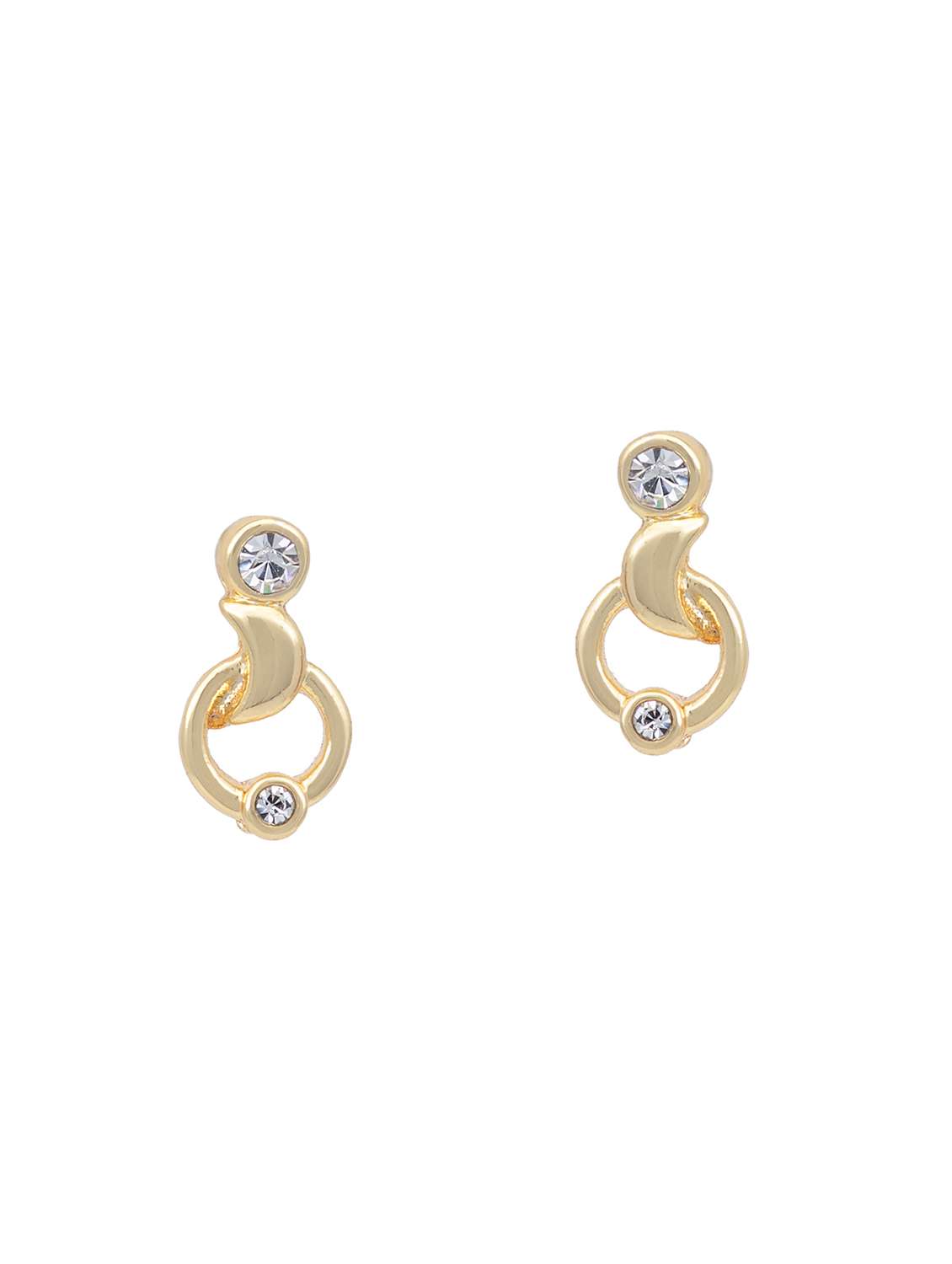 white metal studs earring - 17595892 - Standard Image - 1