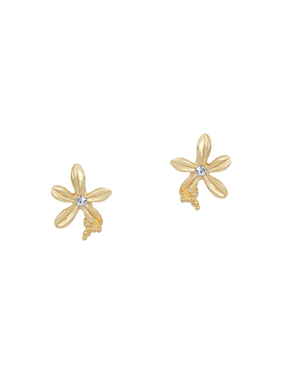 white metal studs earring - 17595903 - Standard Image - 1