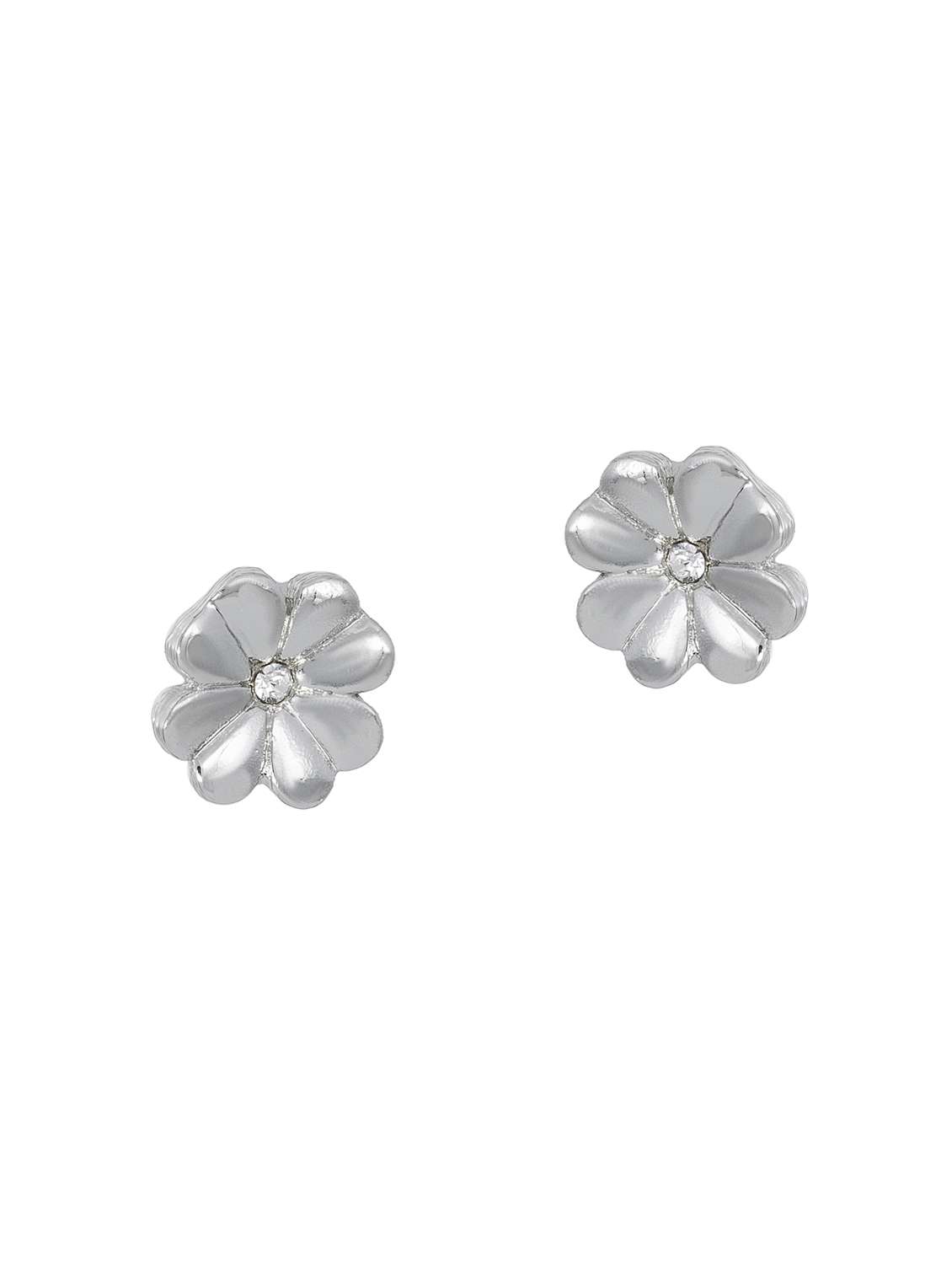 white metal studs earring - 17595904 -  Standard Image - 1